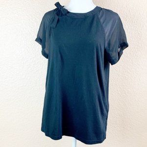 Banana Republic Black Shirt With Bow Sleeve